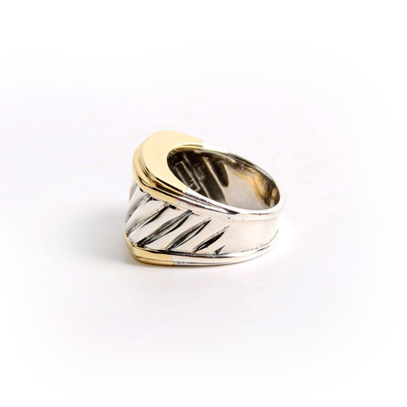 Cable Cigar Band Ring 925/750 Size 6