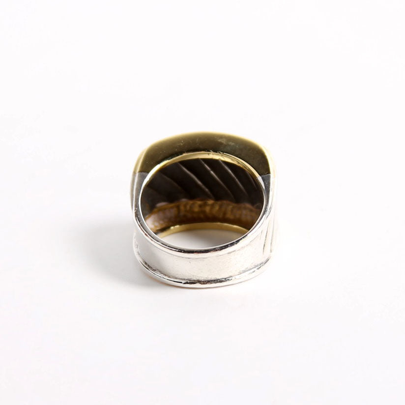 Cable Cigar Band Ring 925/750 Size 6