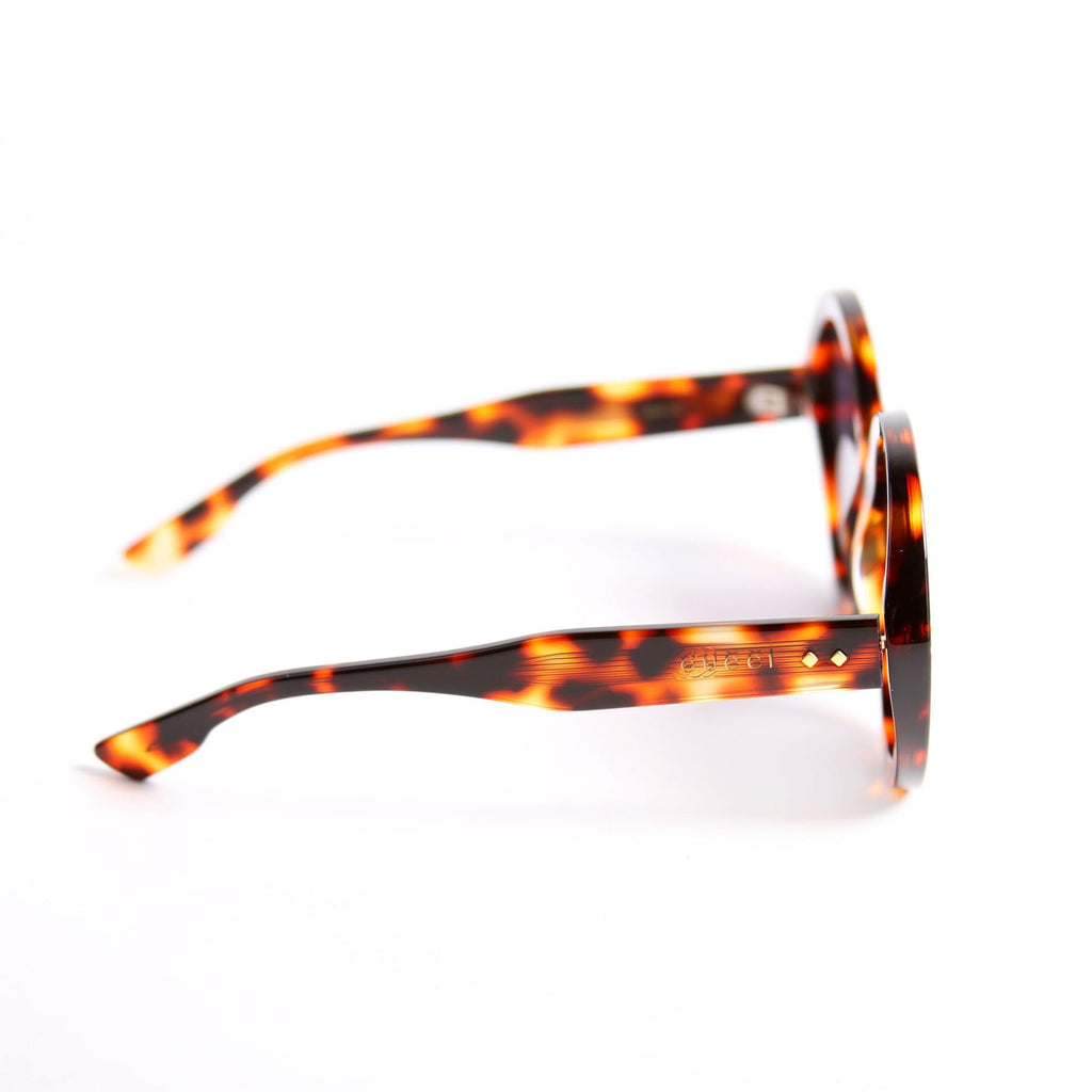 GG1081S Round Acetate Sunglasses Brown