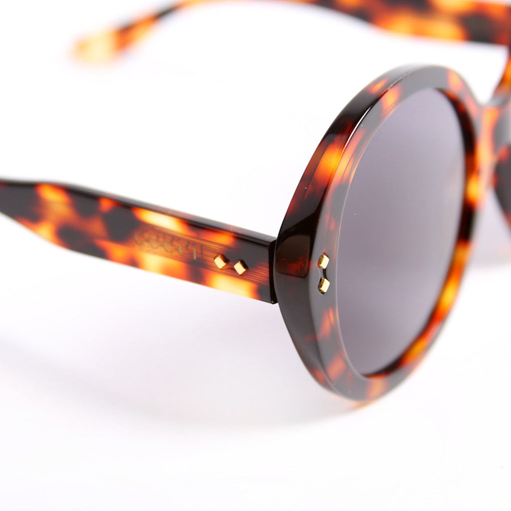 GG1081S Round Acetate Sunglasses Brown