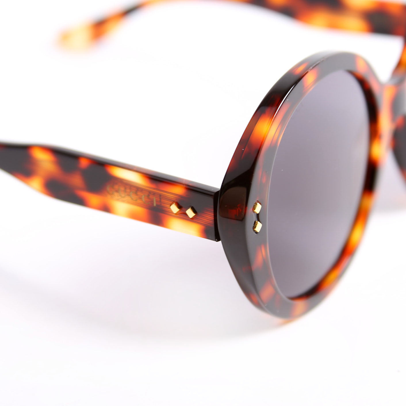 GG1081S Round Acetate Sunglasses Brown