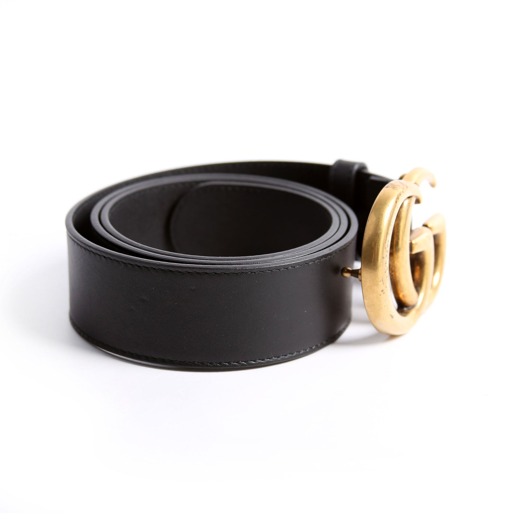 400593 Marmont GG Leather Belt Size 90/36 Black