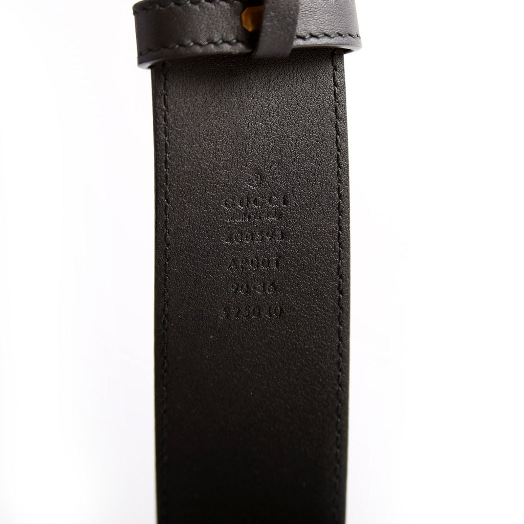 400593 Marmont GG Leather Belt Size 90/36 Black