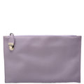 Saffiano Zip Clutch Lavender