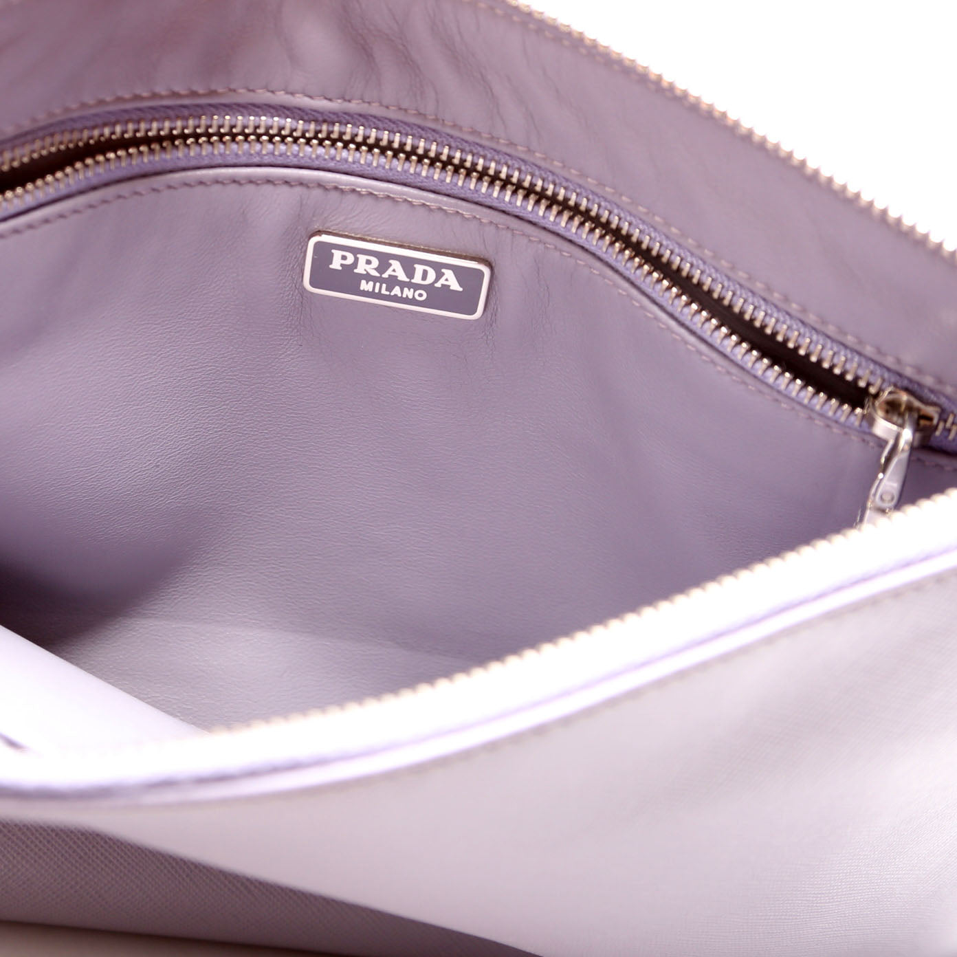 Saffiano Zip Clutch Lavender