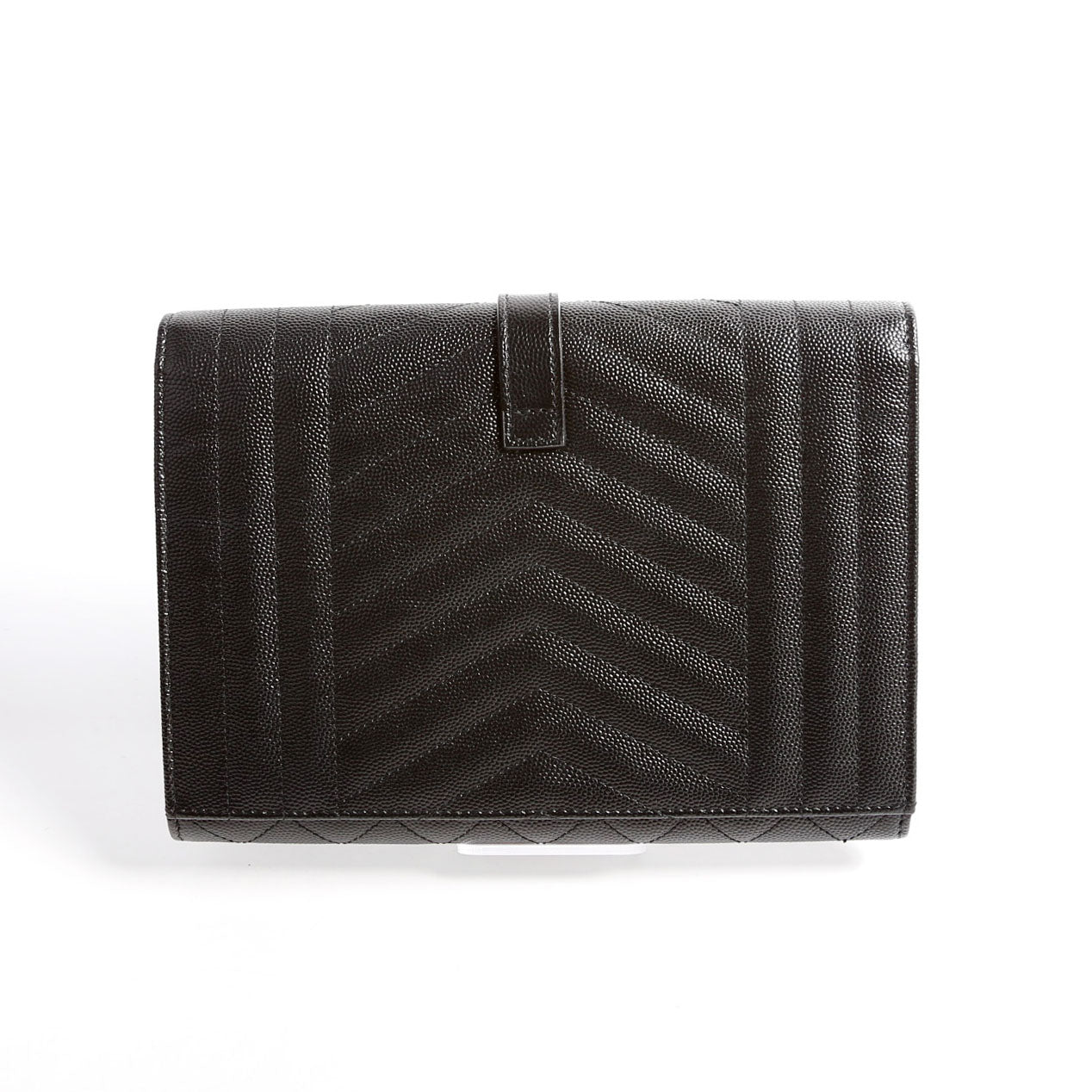 651030 Triquilt Wristlet Clutch Black