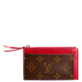 Zipped Card Holder Monogram Berry