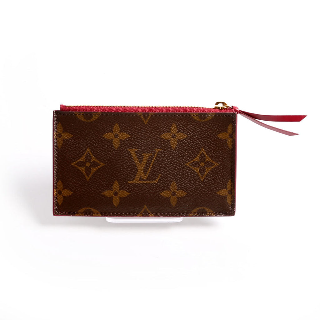 Zipped Card Holder Monogram Berry