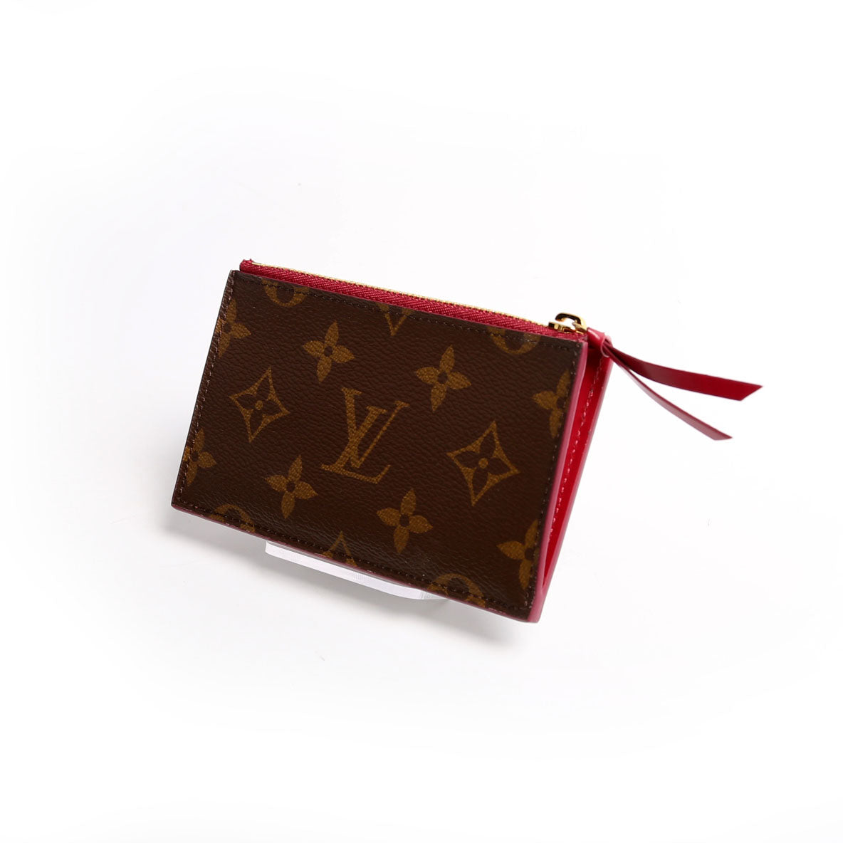 Zipped Card Holder Monogram Berry