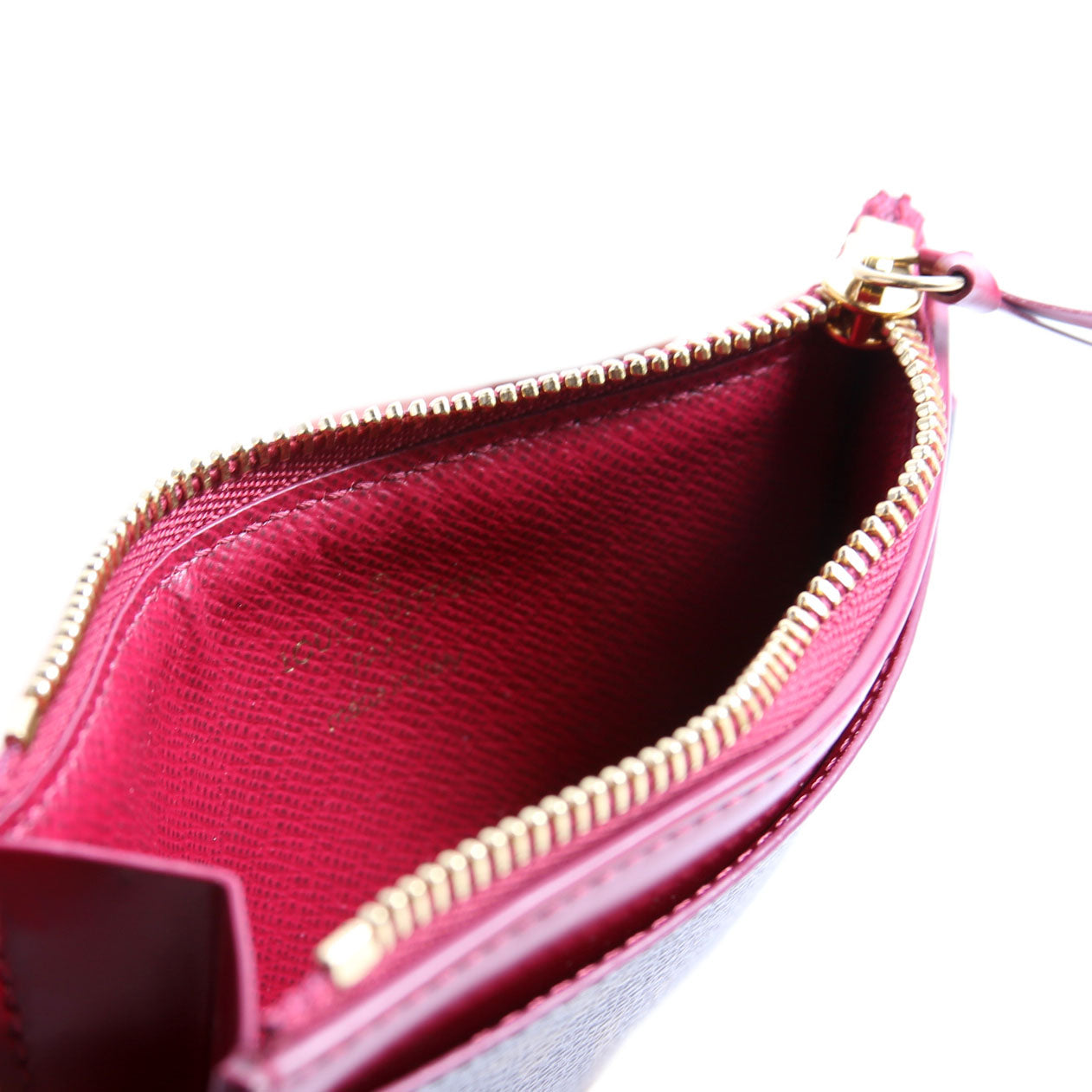 Zipped Card Holder Monogram Berry