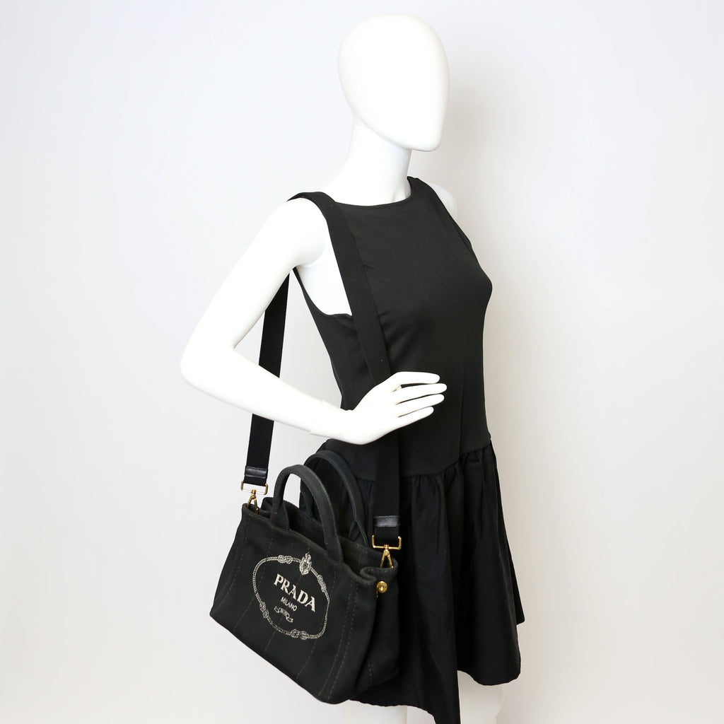 Canapa Canvas Small Tote Black