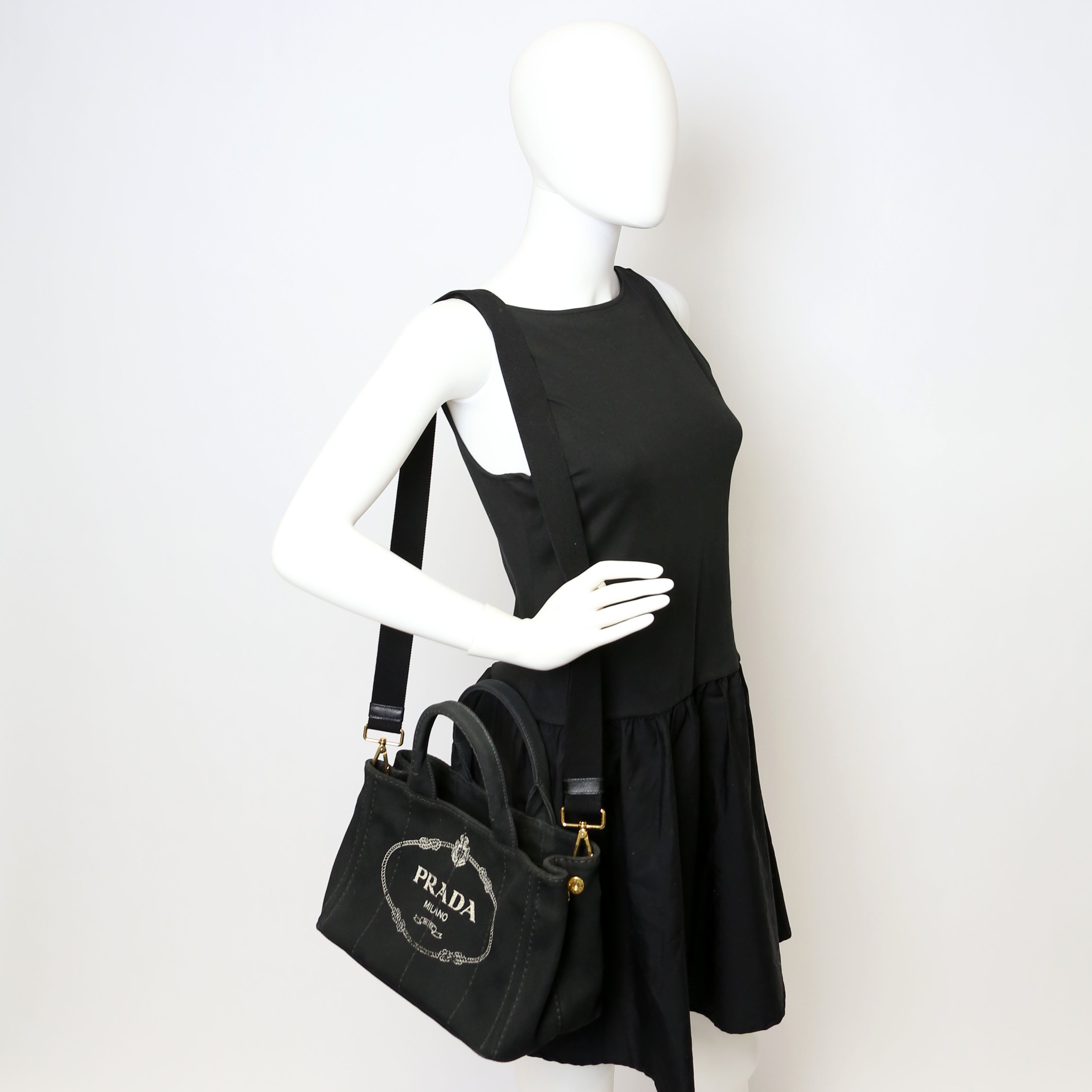 Canapa Canvas Small Tote Black