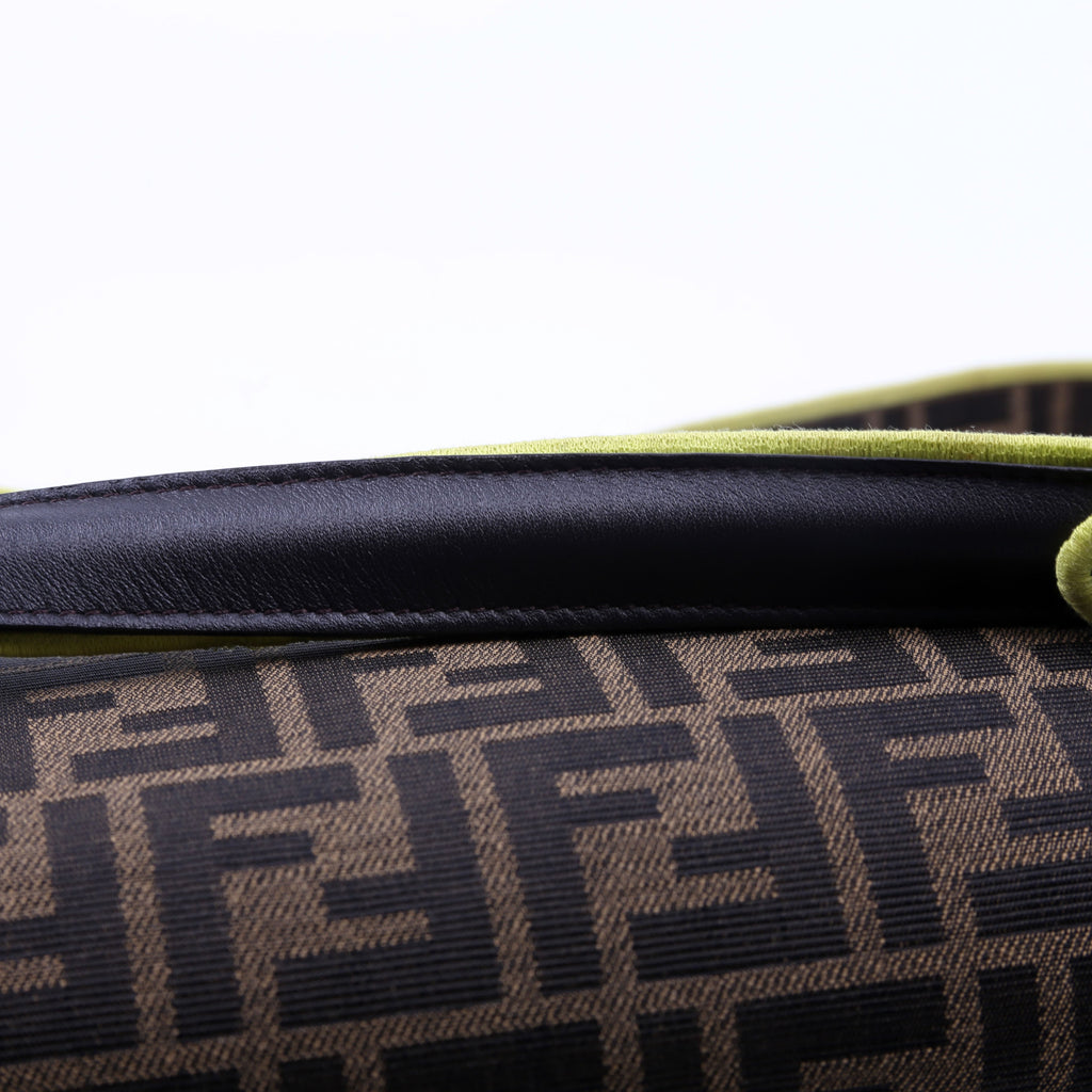 Fendi FF Jacquard Baguette Brown/Green
