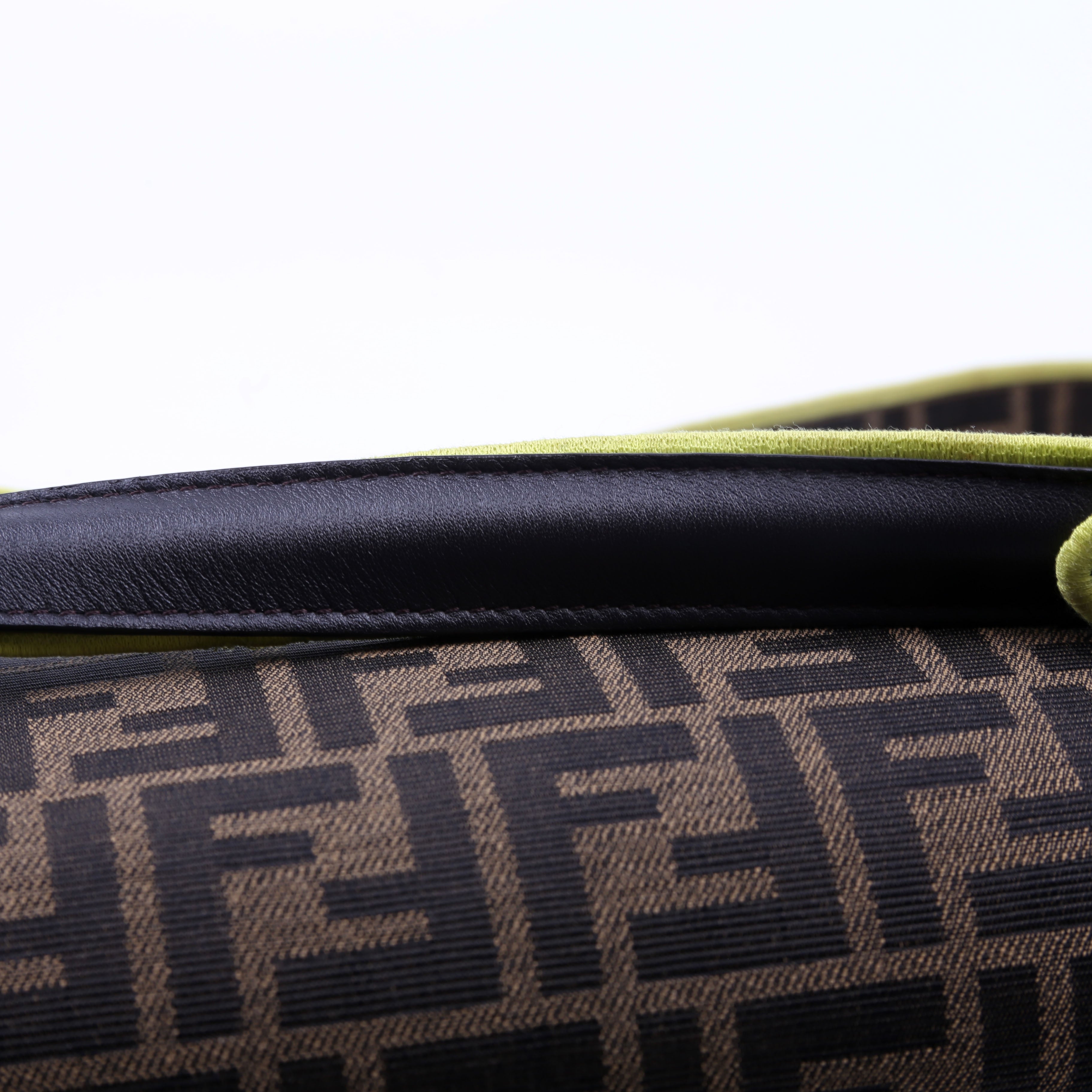 Fendi FF Jacquard Baguette Brown/Green
