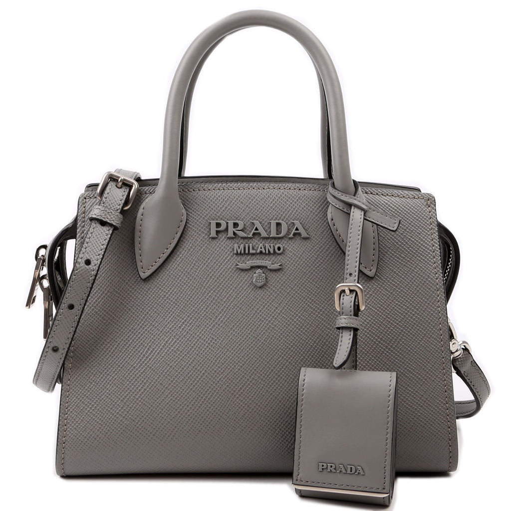 Kristen Saffiano Satchel Grey