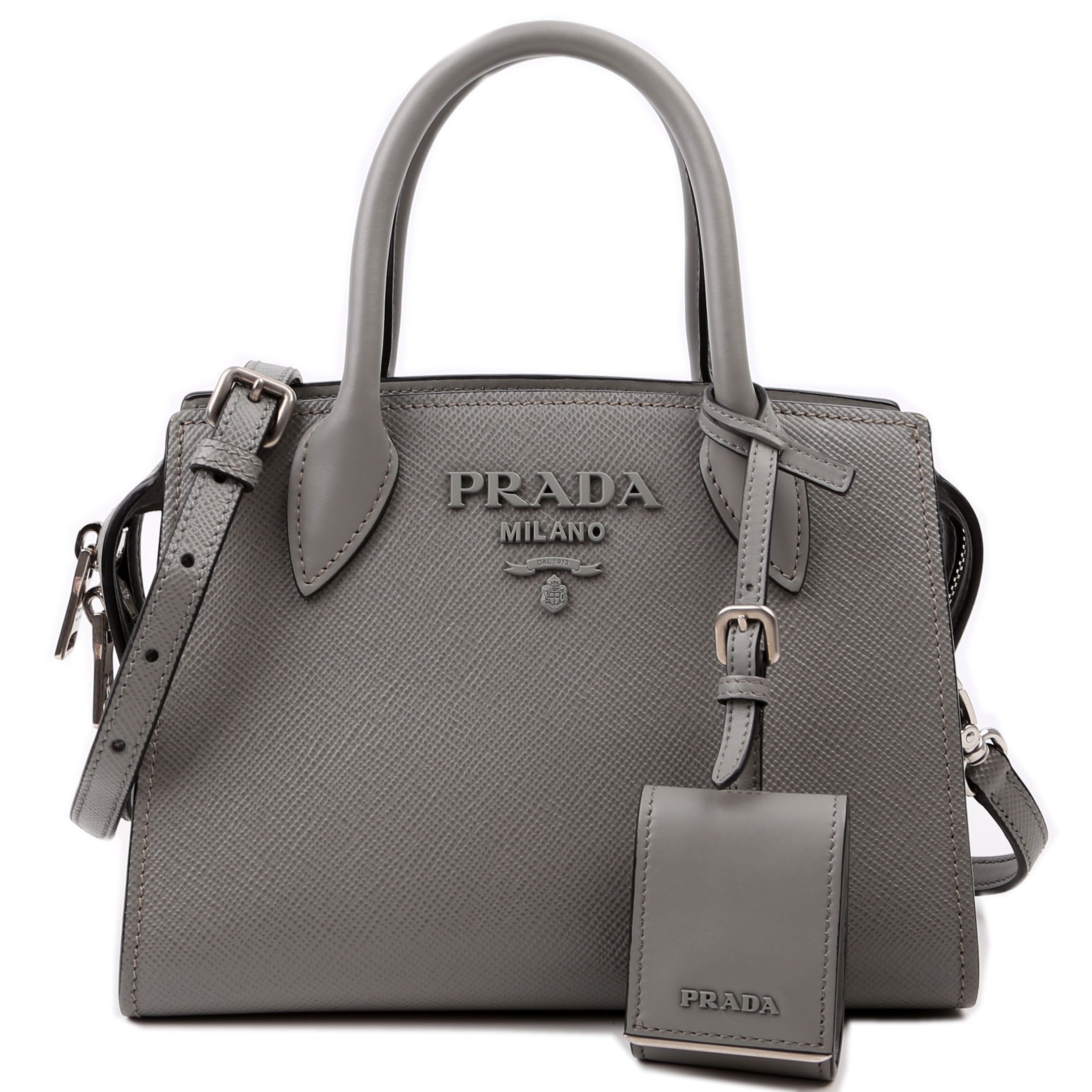 Kristen Saffiano Satchel Grey