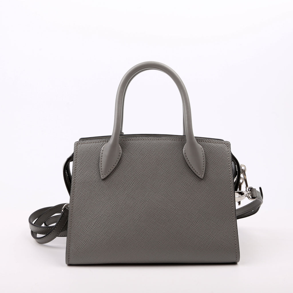 Kristen Saffiano Satchel Grey