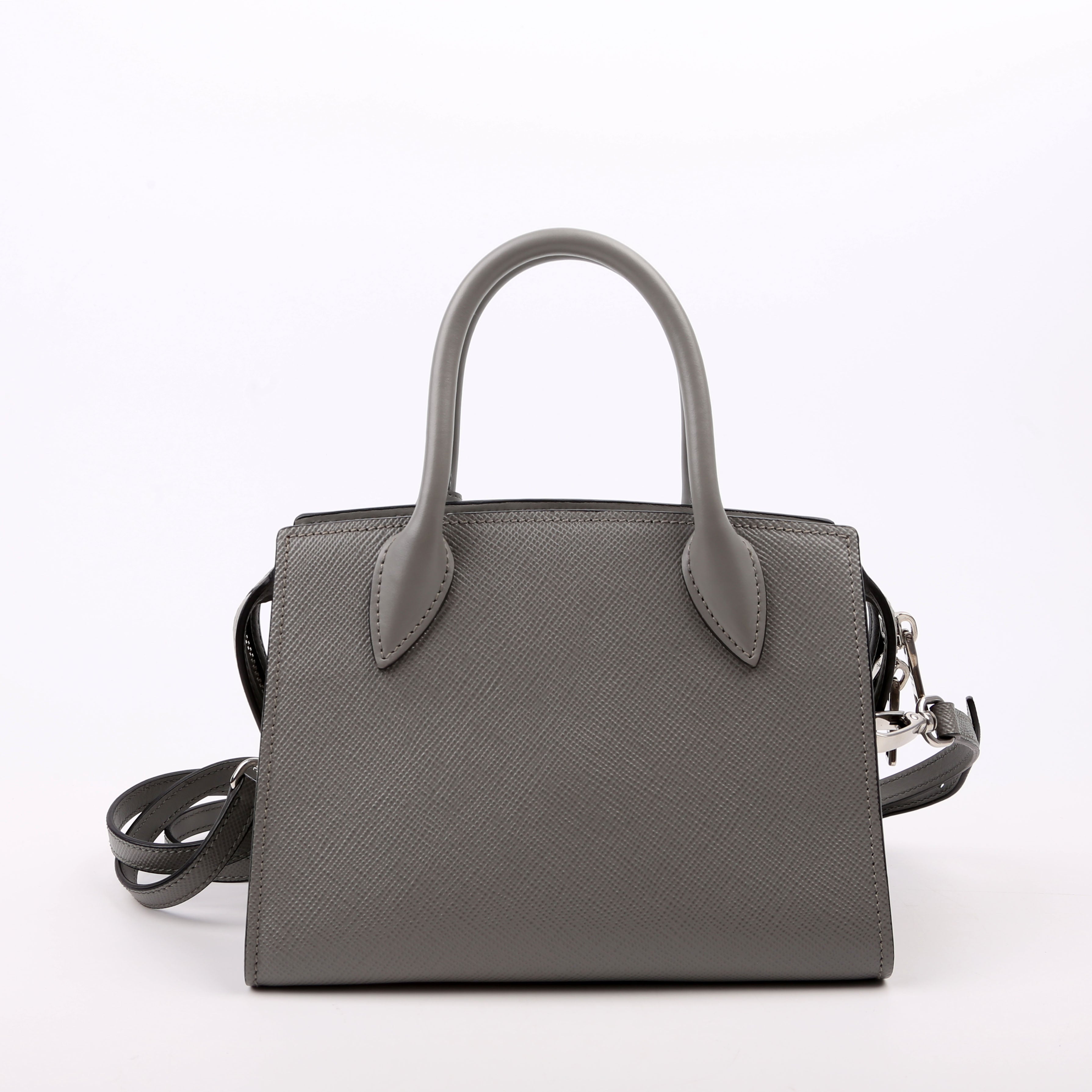 Kristen Saffiano Satchel Grey