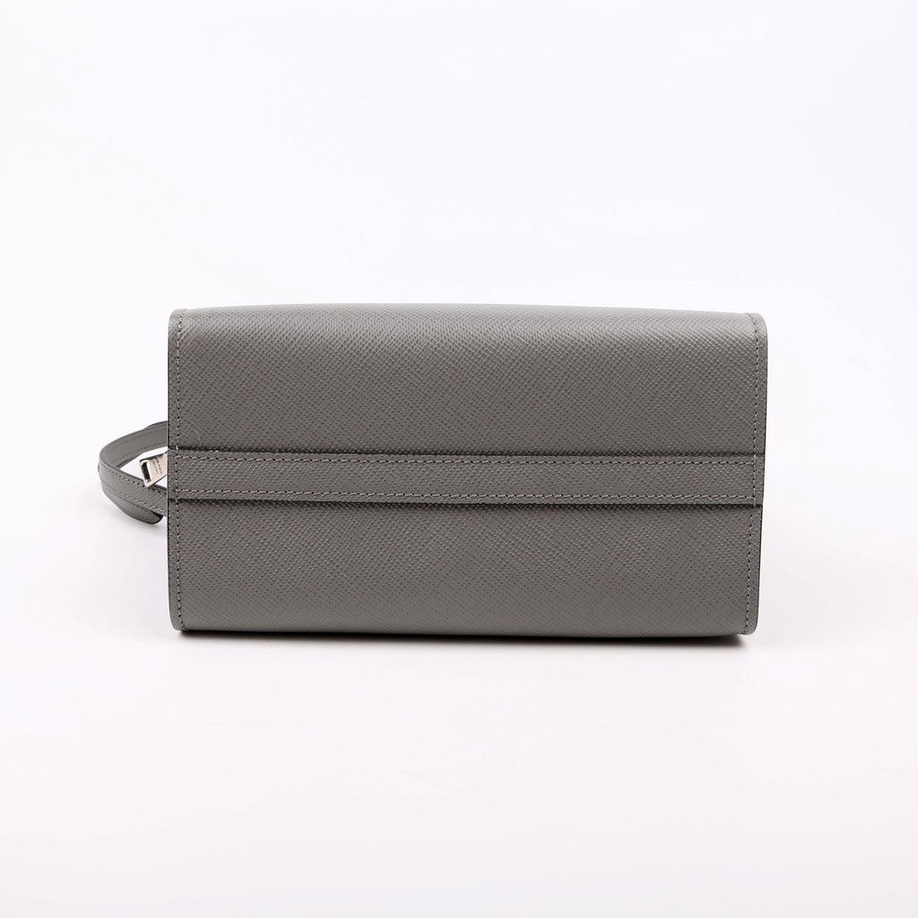 Kristen Saffiano Satchel Grey