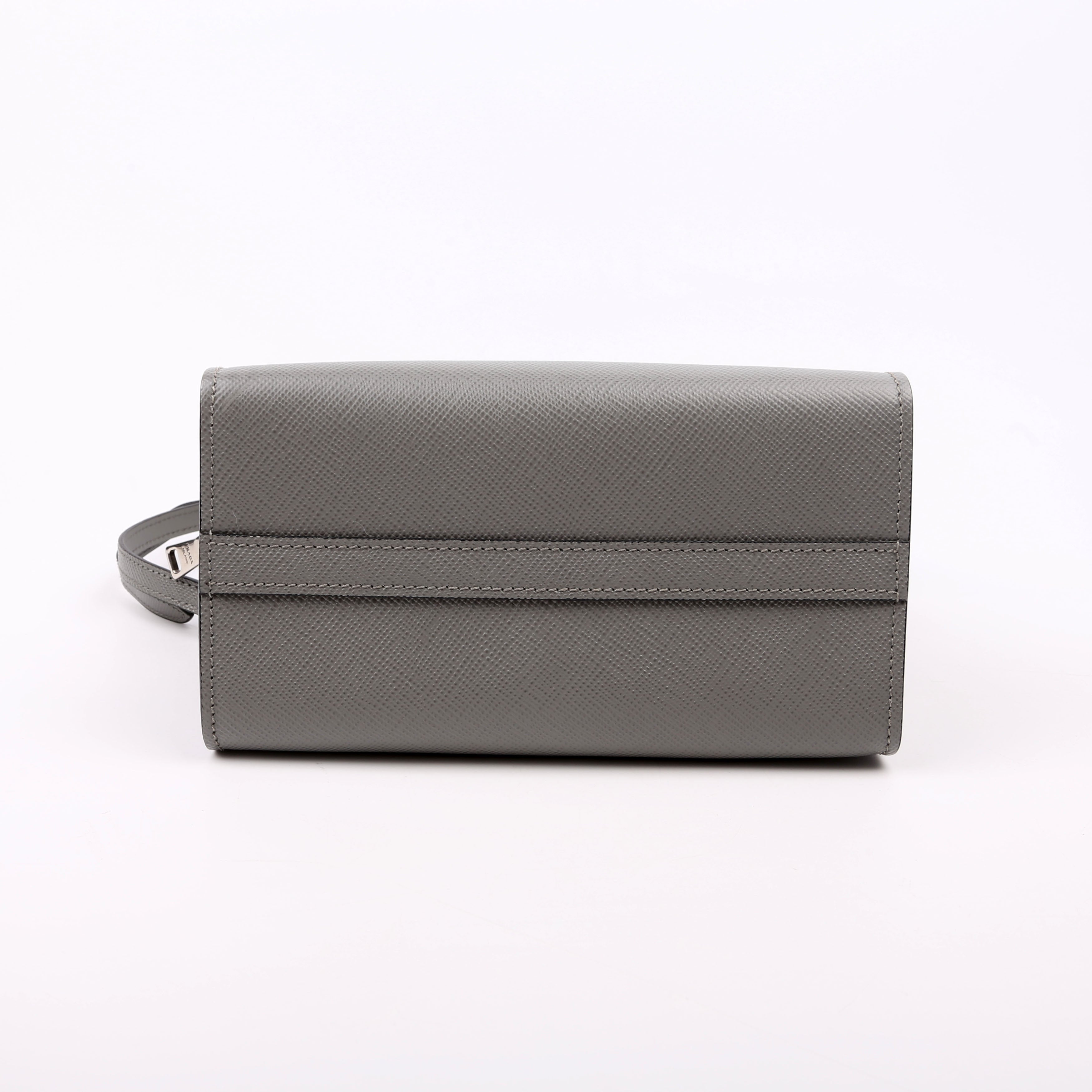 Kristen Saffiano Satchel Grey