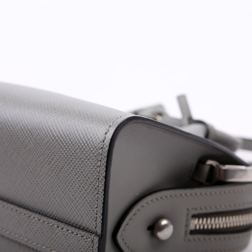 Kristen Saffiano Satchel Grey