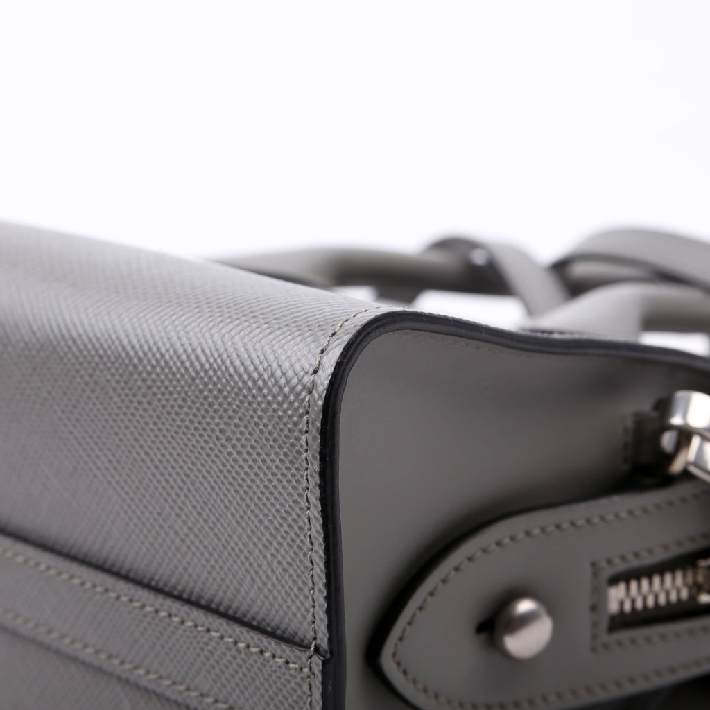Kristen Saffiano Satchel Grey