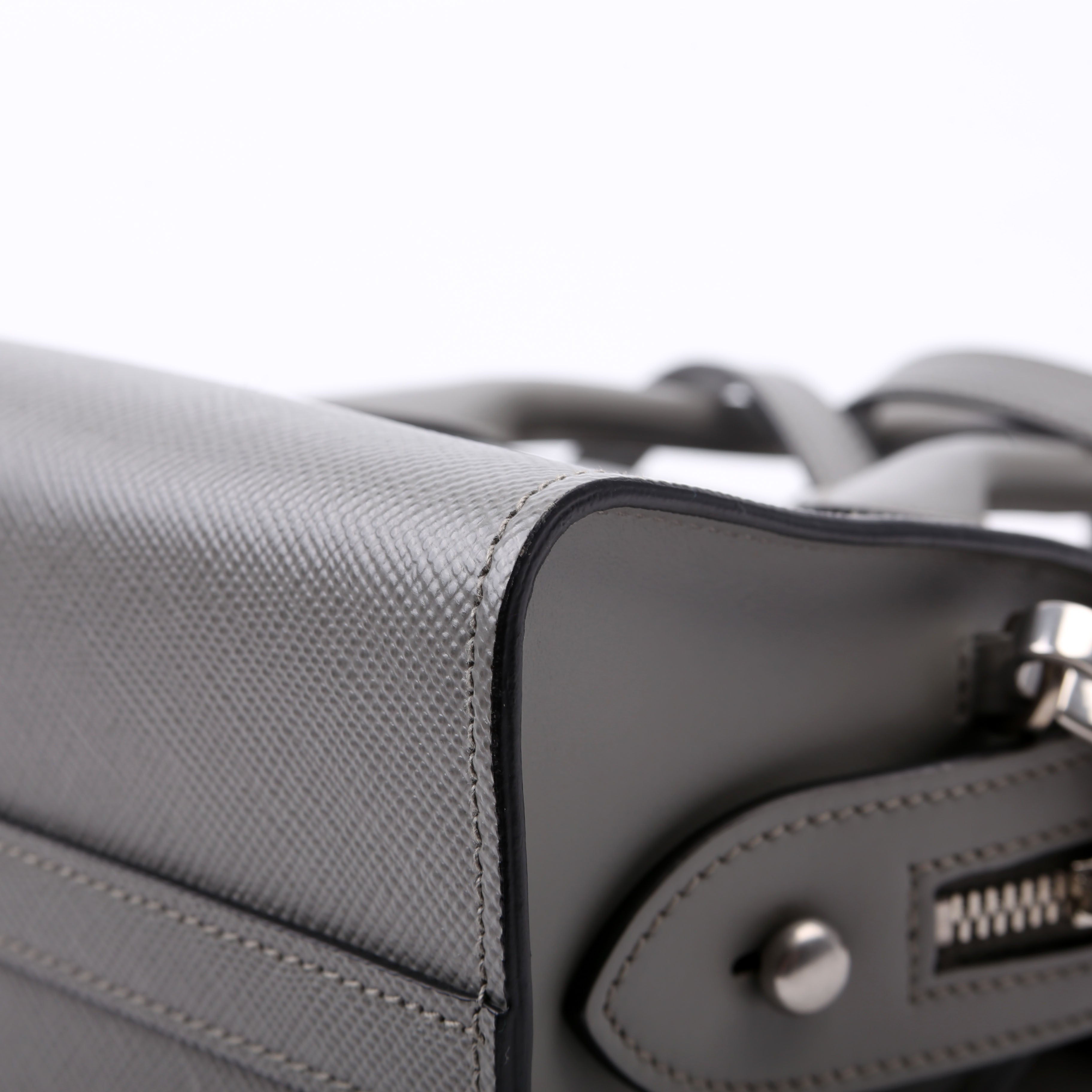 Kristen Saffiano Satchel Grey