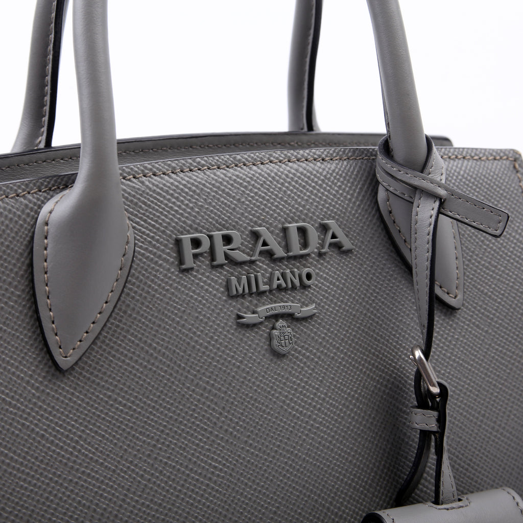 Kristen Saffiano Satchel Grey