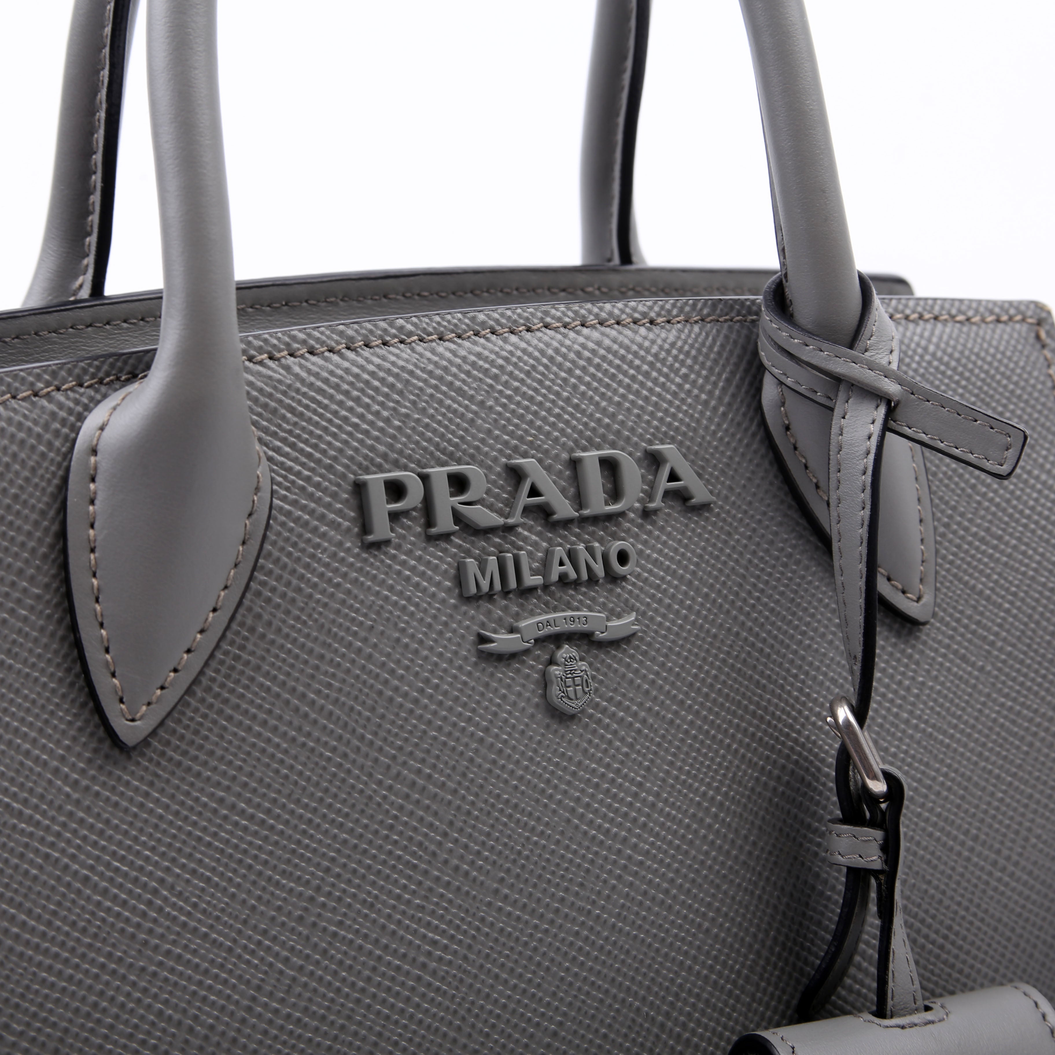 Kristen Saffiano Satchel Grey