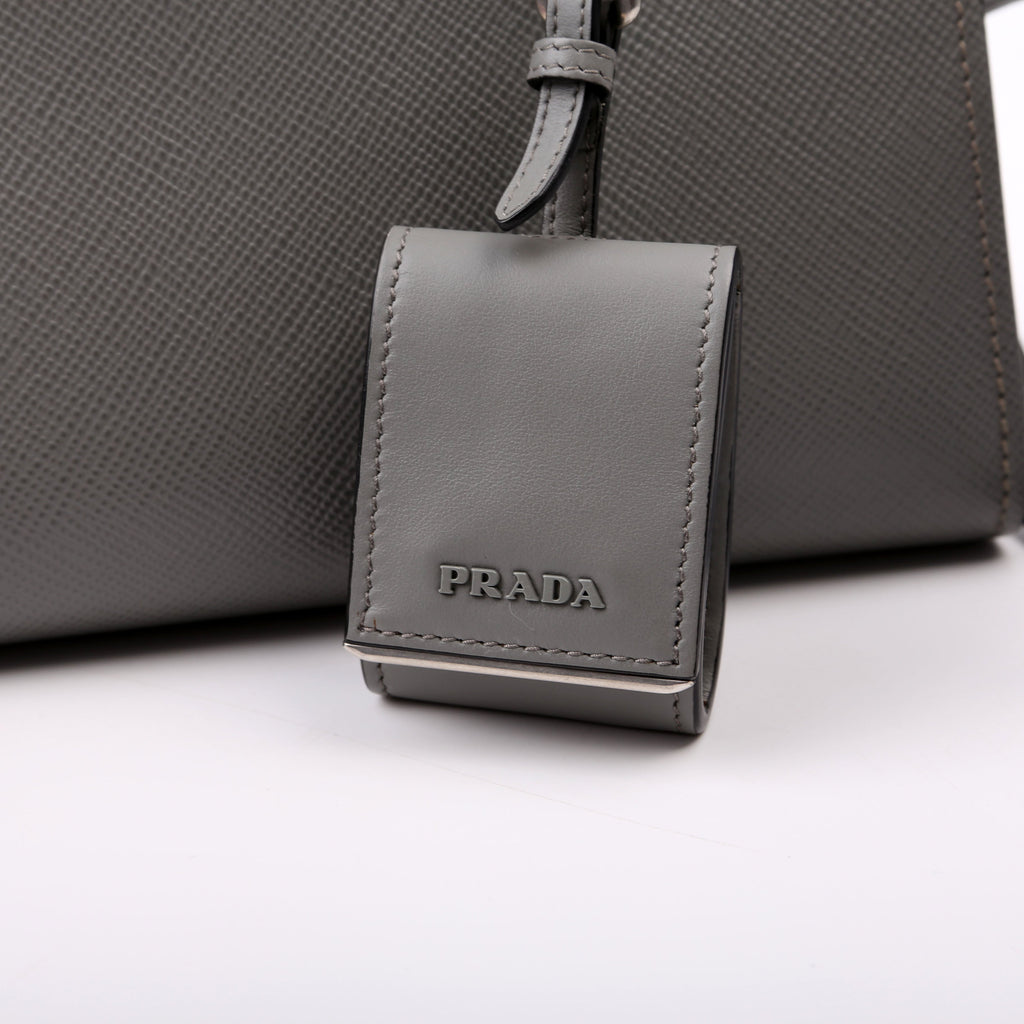 Kristen Saffiano Satchel Grey