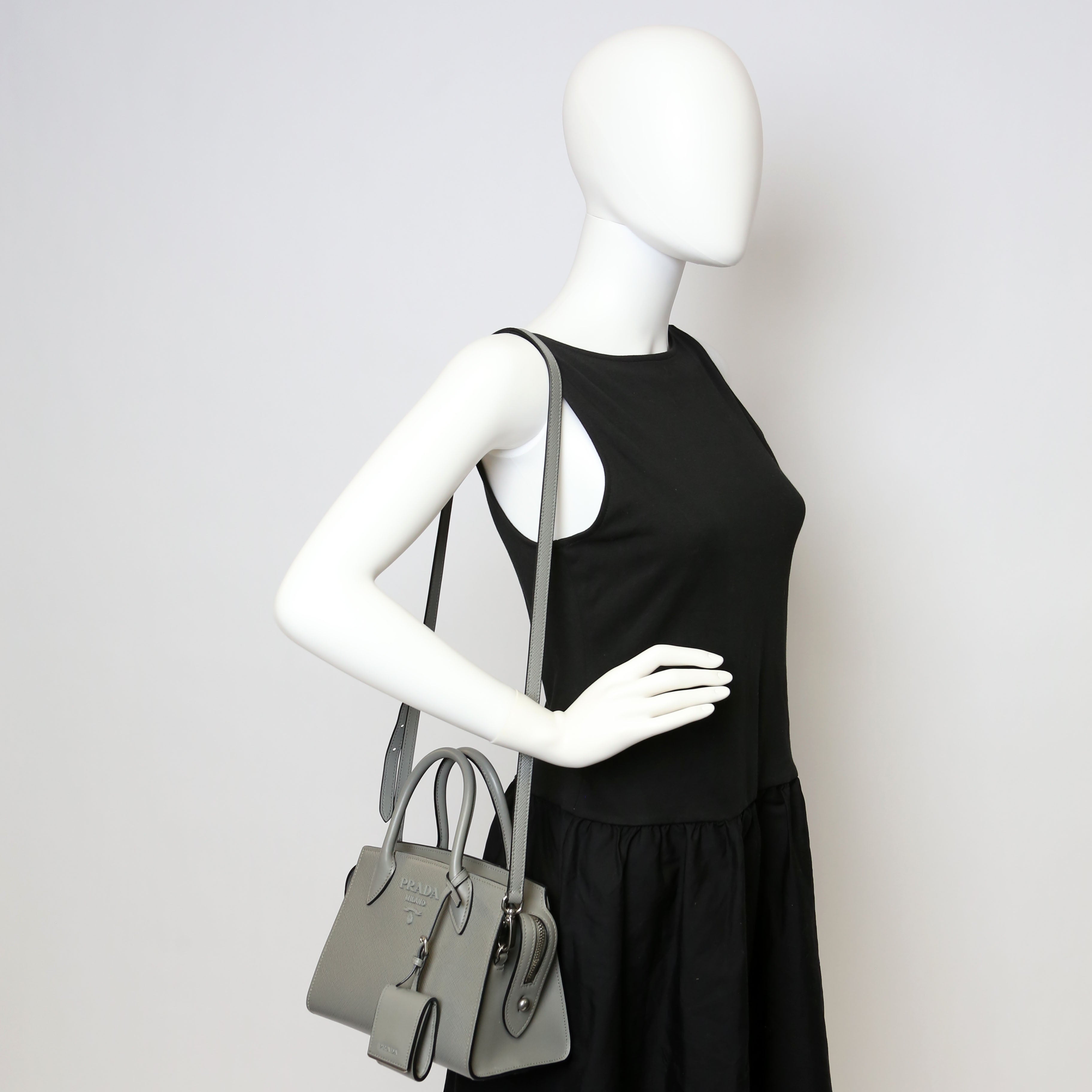Kristen Saffiano Satchel Grey