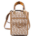8BS051 Raffia FF Mini Sunshine Shopper Tan