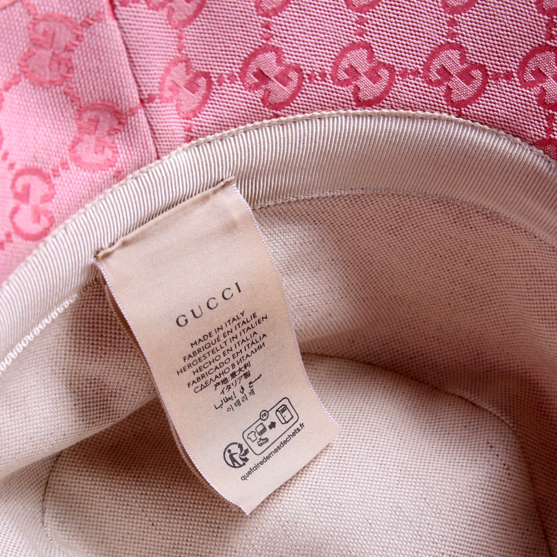 GG Canvas Bucket Size Large