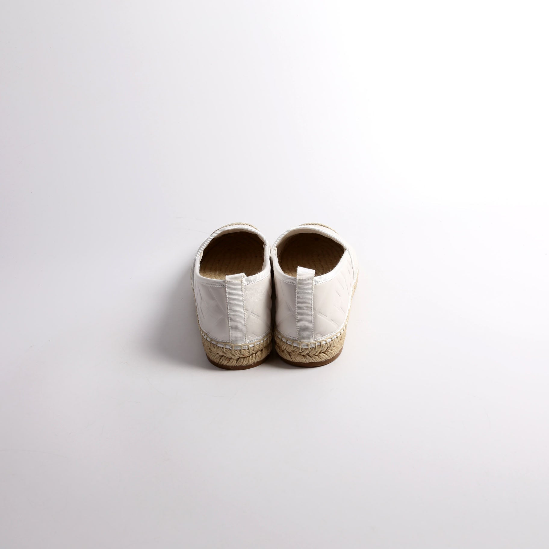 Fendi FF Embossed Nappa Espadrilles Size 40