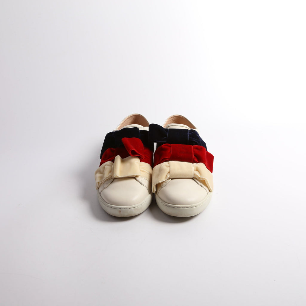 Velvet Bow Ace Web Sneakers Size 38