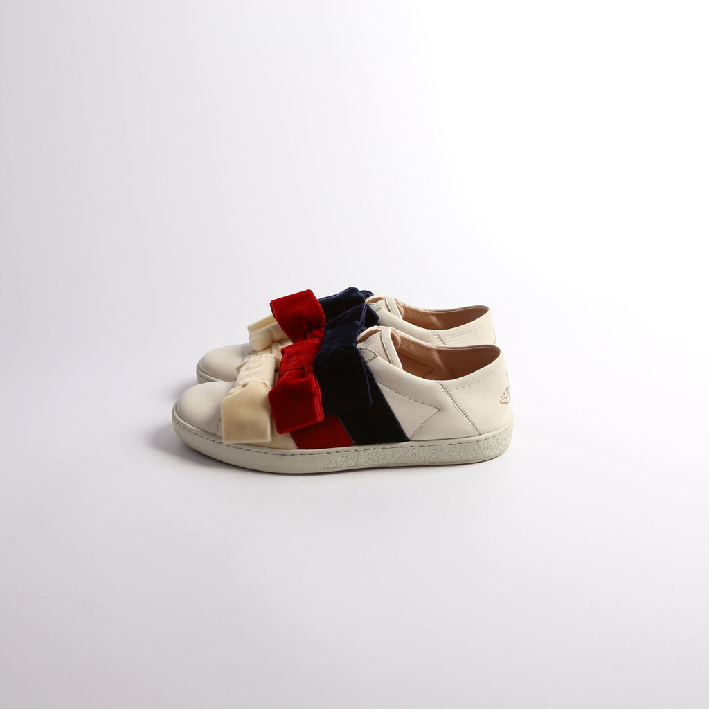 Velvet Bow Ace Web Sneakers Size 38