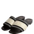 Jane Embossed Slide Sandals Size 38