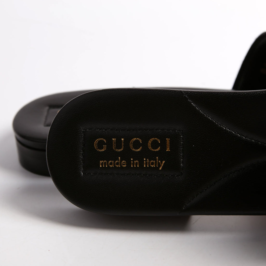 Jane Embossed Slide Sandals Size 38