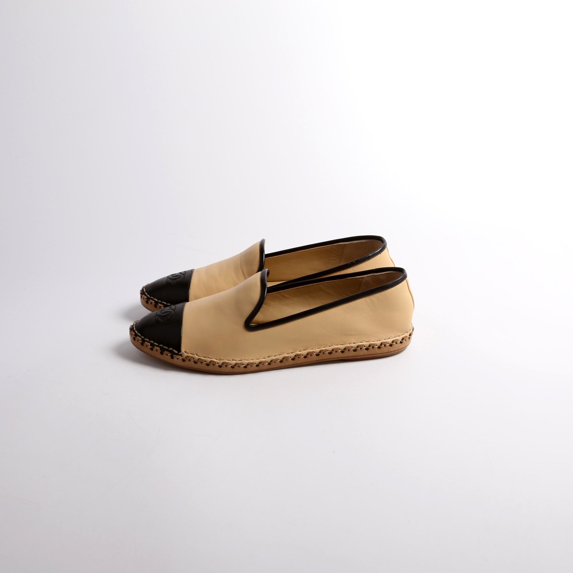 Cap Toe Chain Mocassin Loafers Size 40