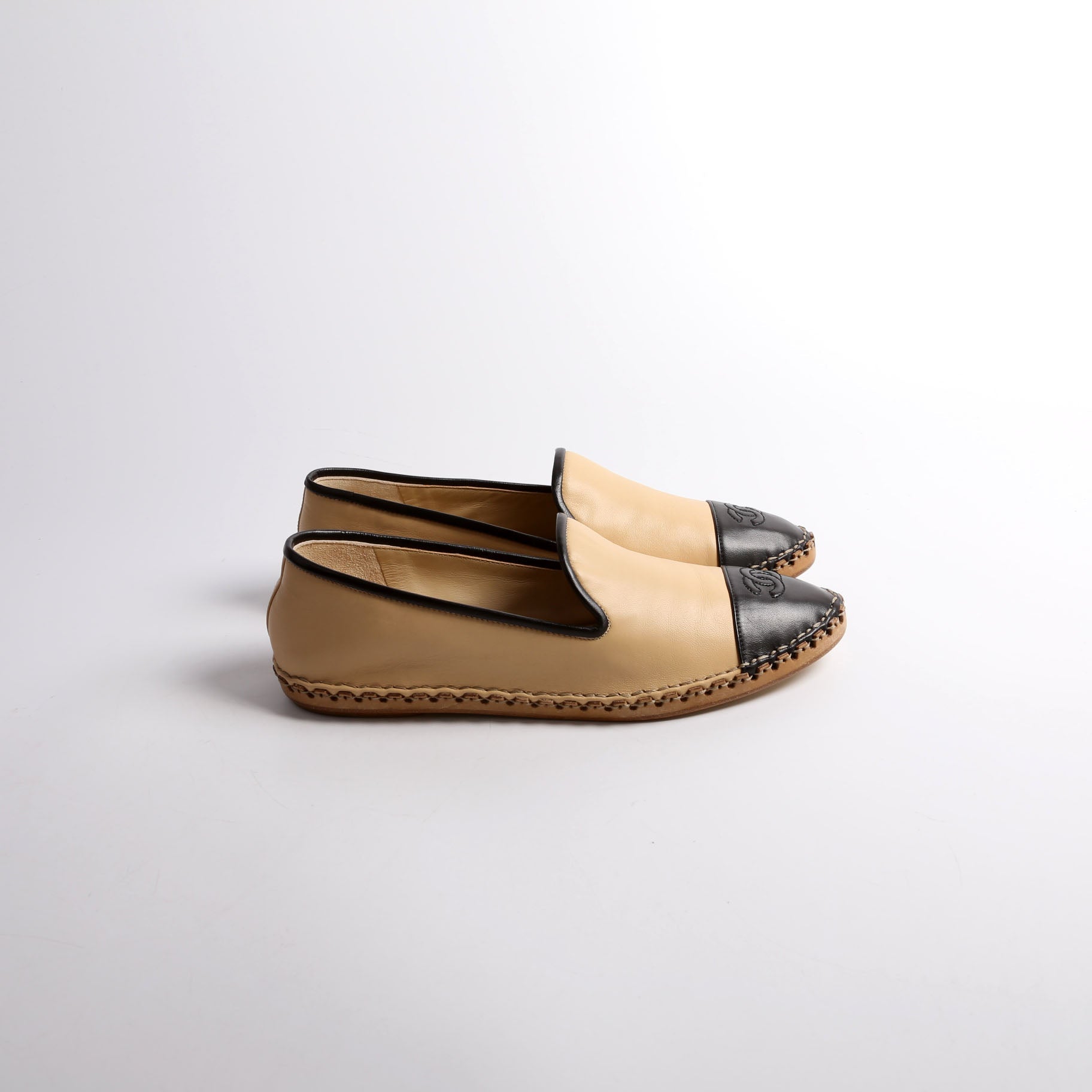 Cap Toe Chain Mocassin Loafers Size 40