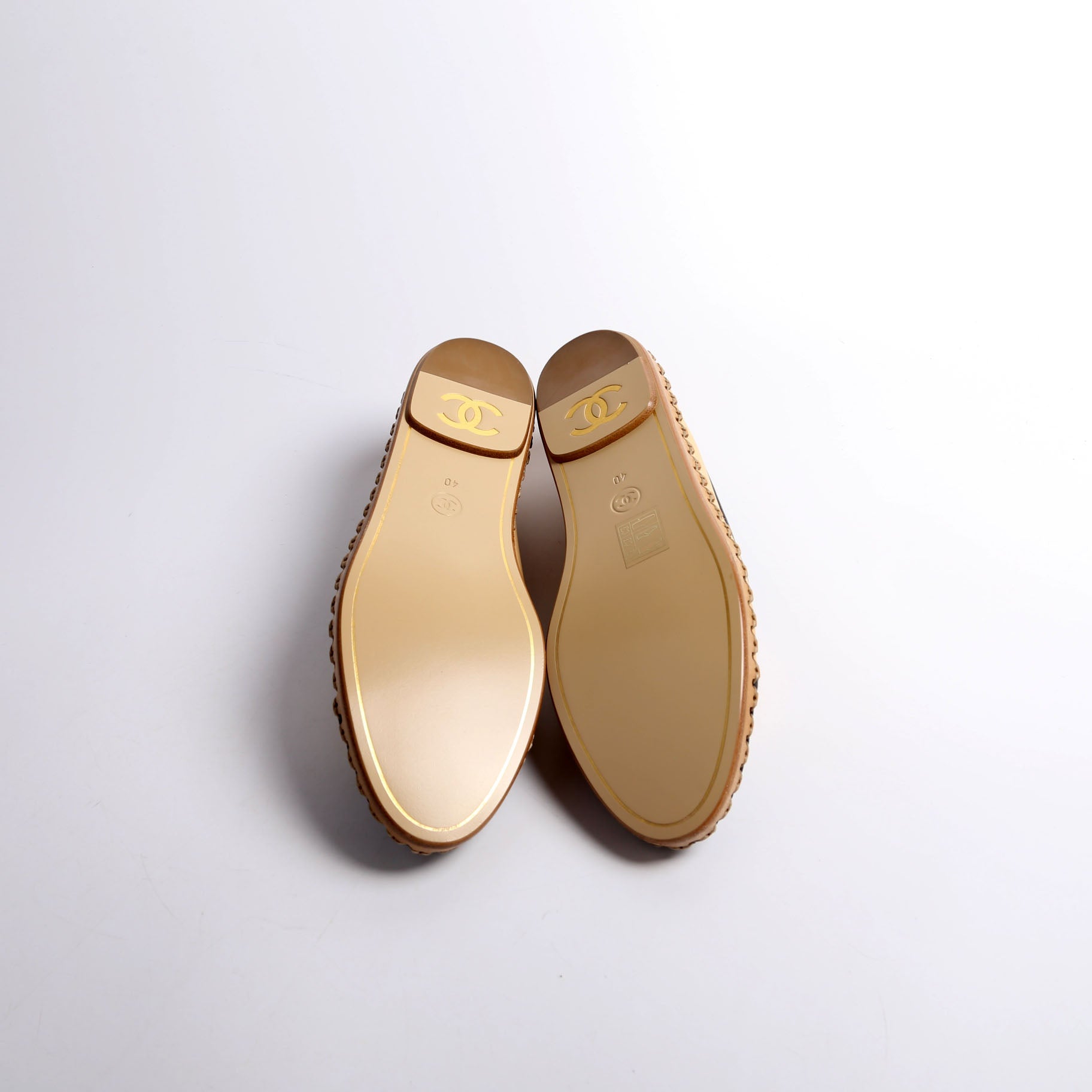 Cap Toe Chain Mocassin Loafers Size 40