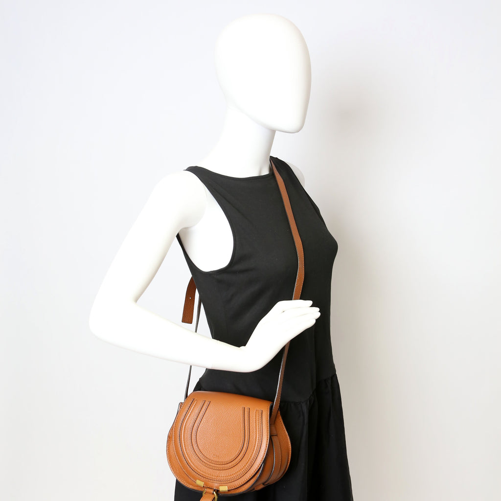 Marcie Saddle Bag Crossbody Small Brown
