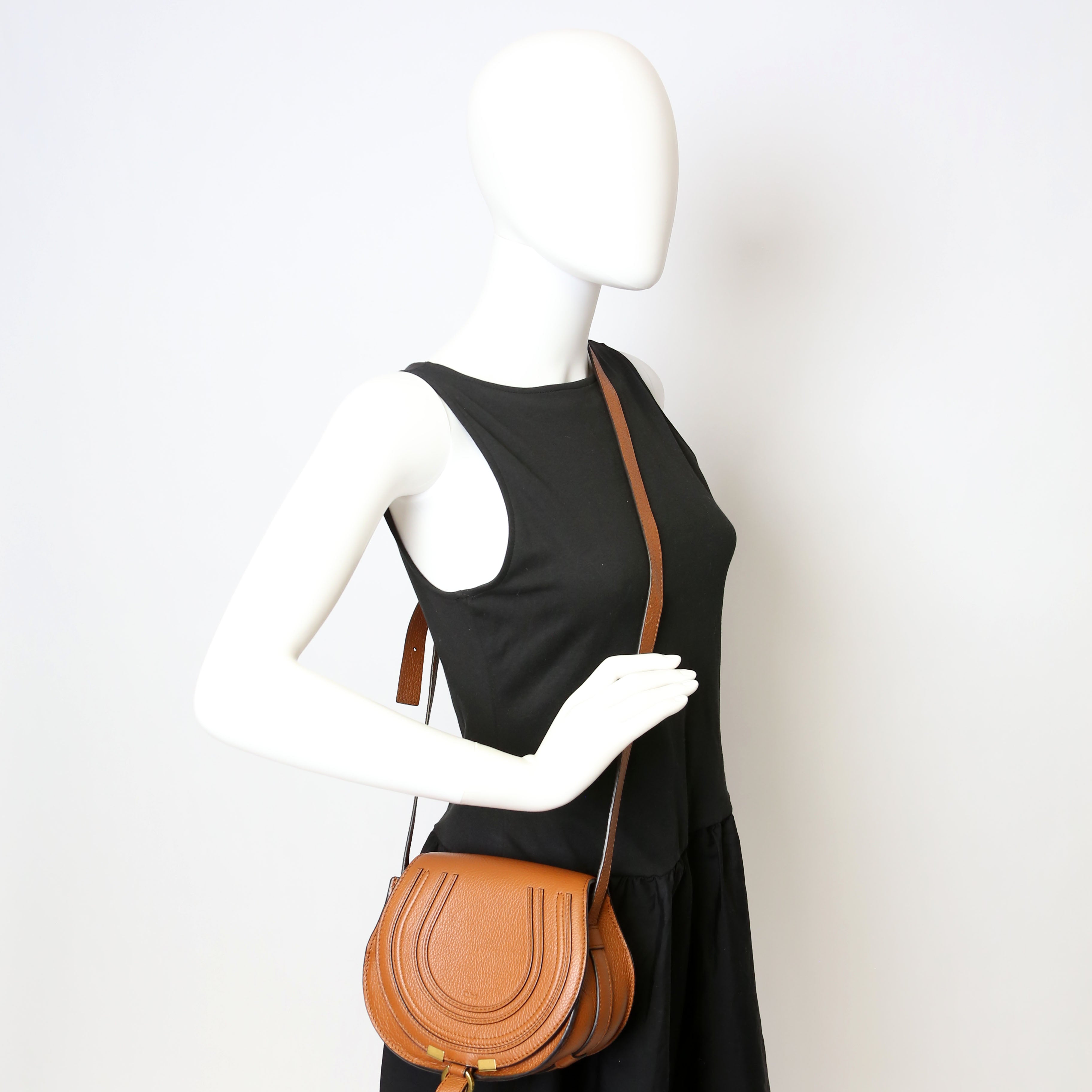 Marcie Saddle Bag Crossbody Small Brown