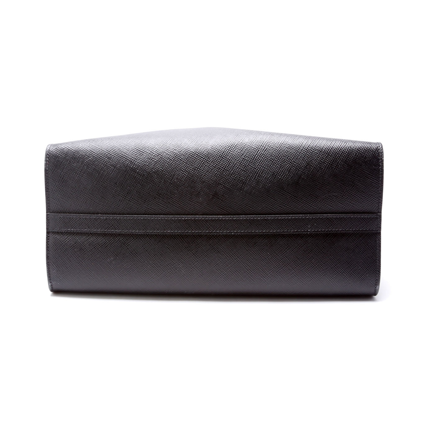 Saffiano Cuir Monochrome Top Handle Tote Black