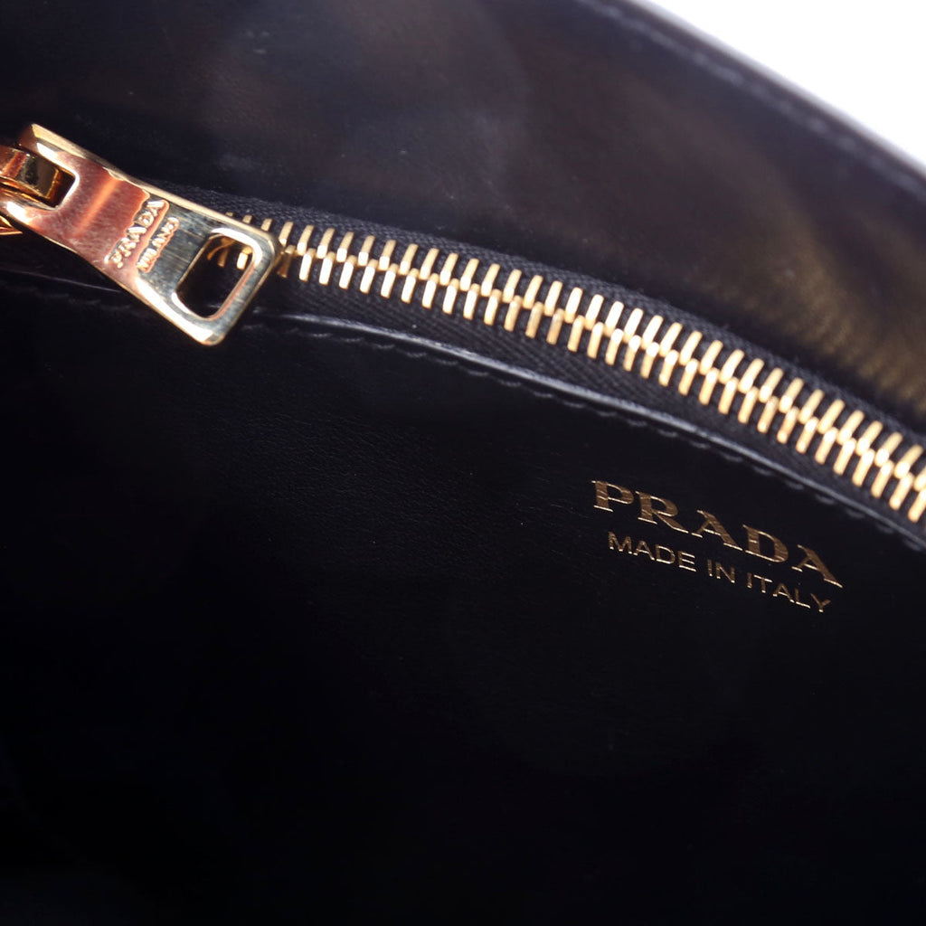 Saffiano Cuir Monochrome Top Handle Tote Black