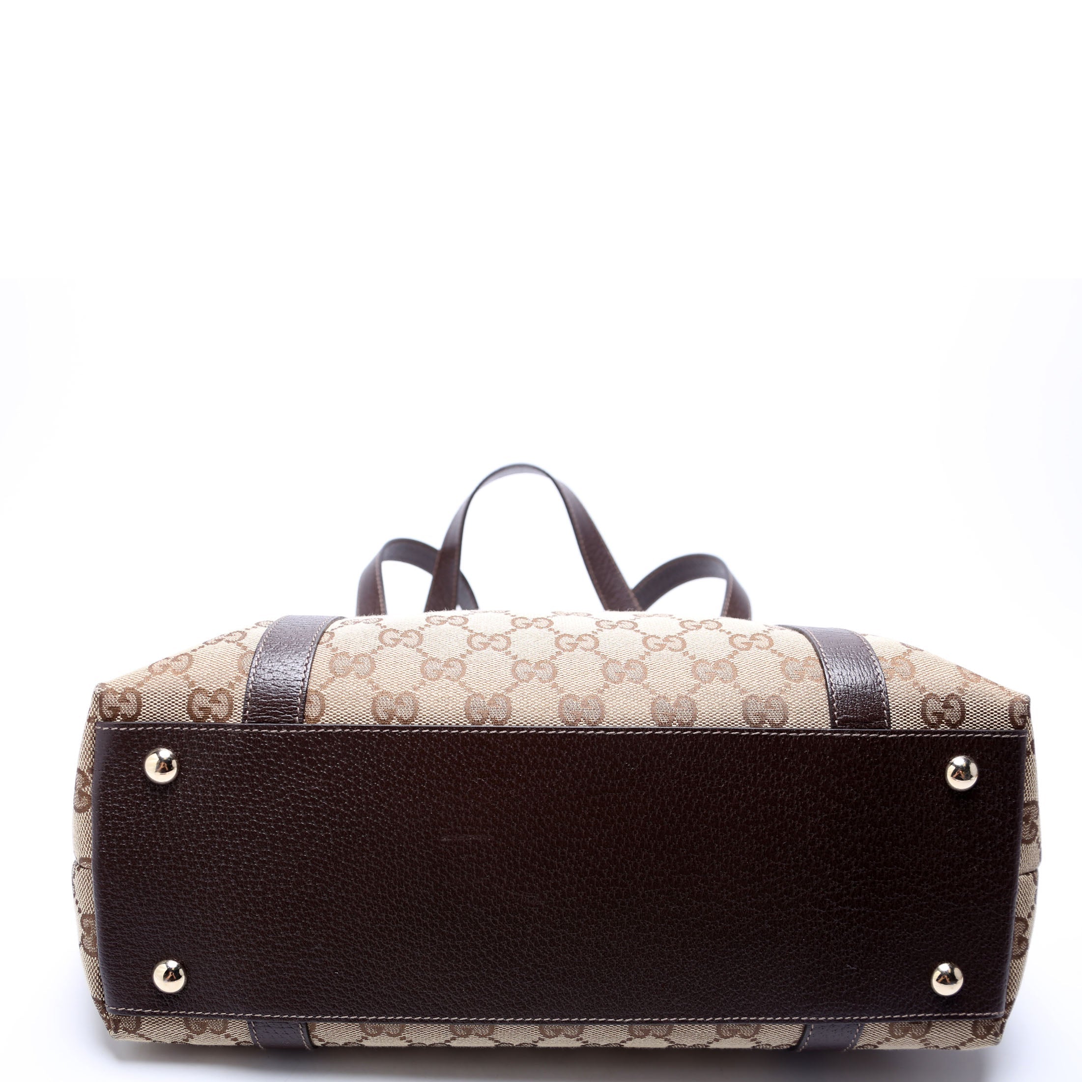 141470 GG Canvas Abbey Tote Beige/Brown
