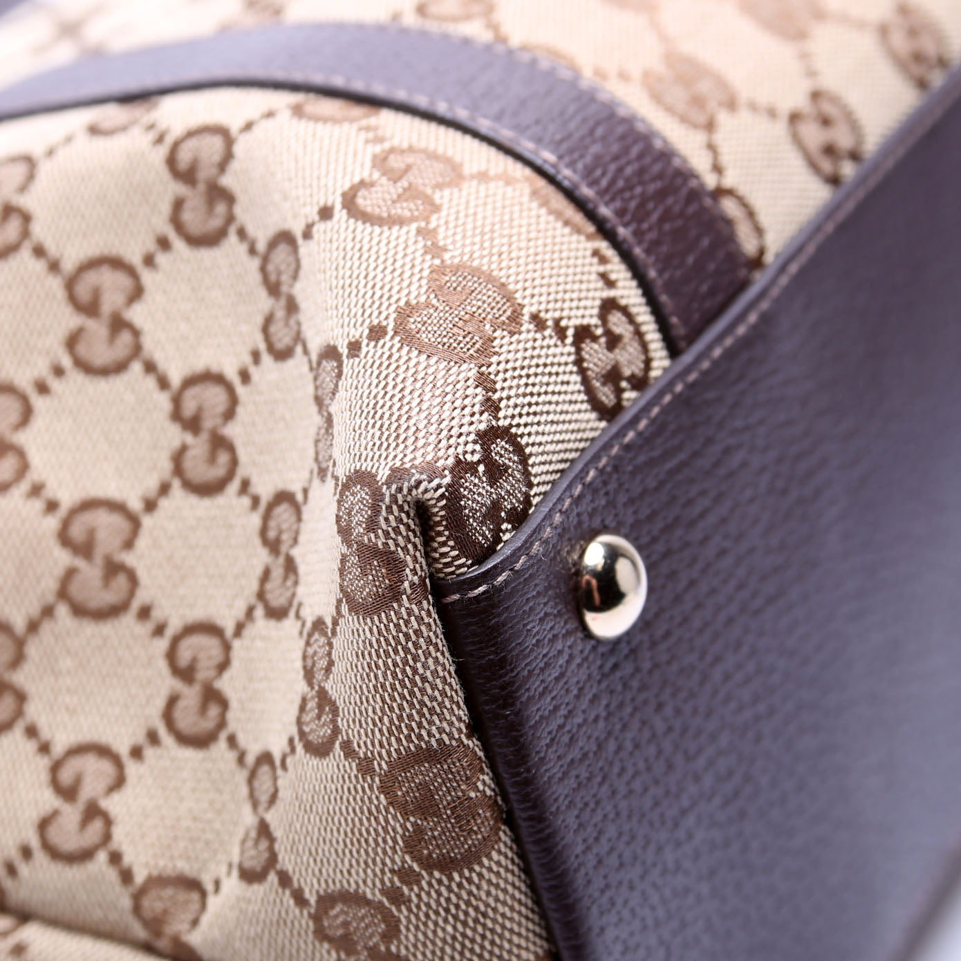141470 GG Canvas Abbey Tote Beige/Brown