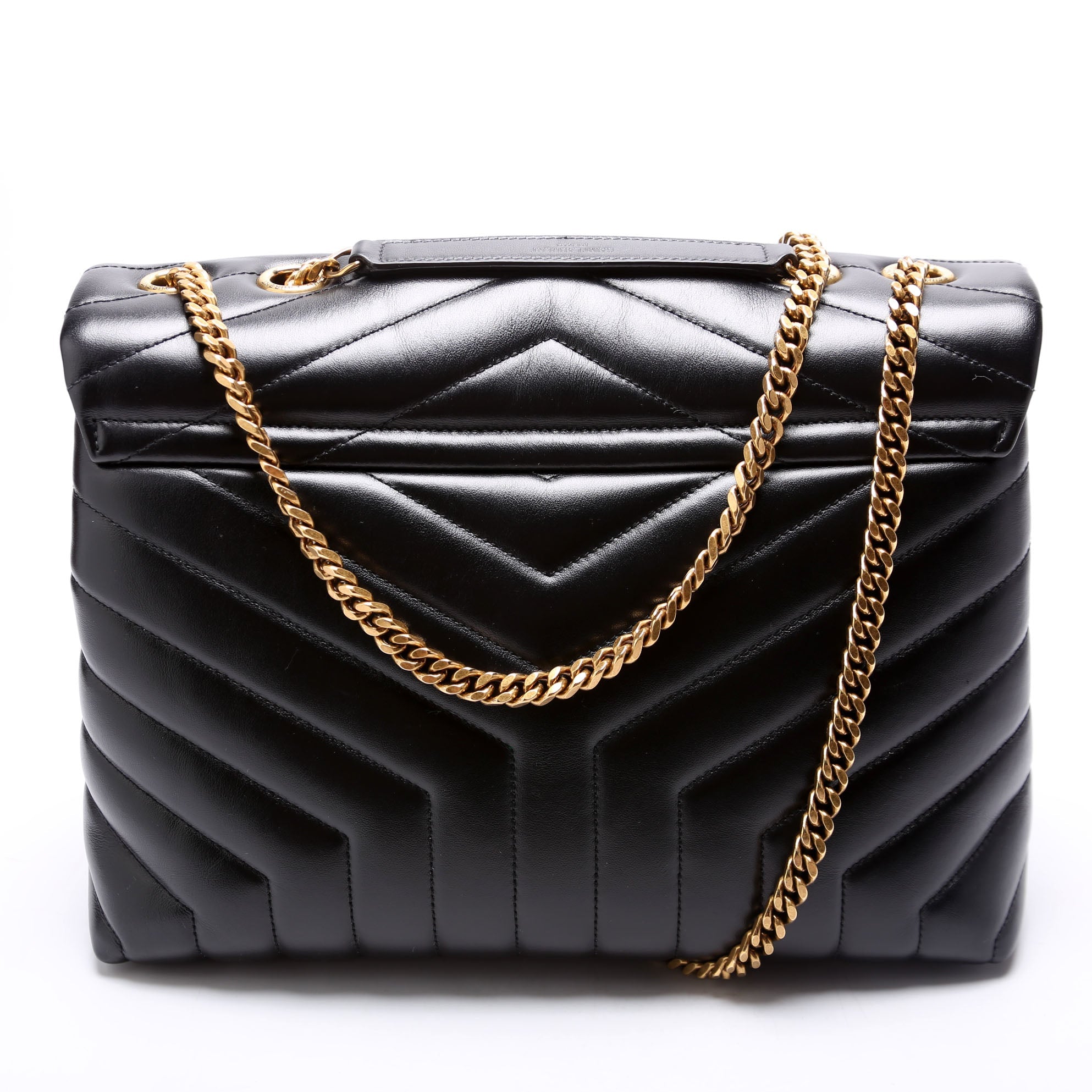 Loulou Medium Quilted Black/Gold