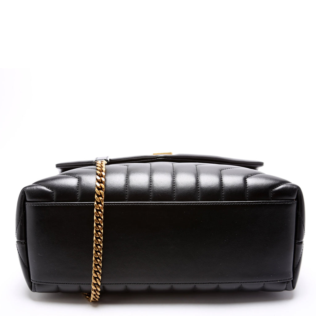 Loulou Medium Quilted Black/Gold