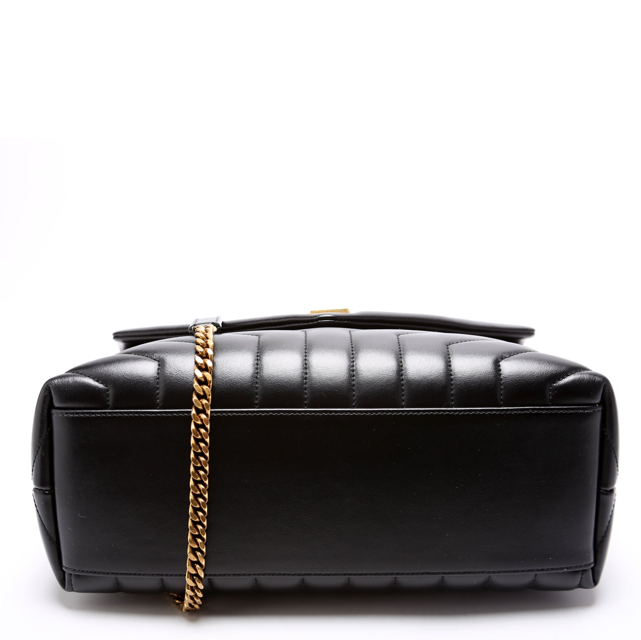 Loulou Medium Quilted Black/Gold